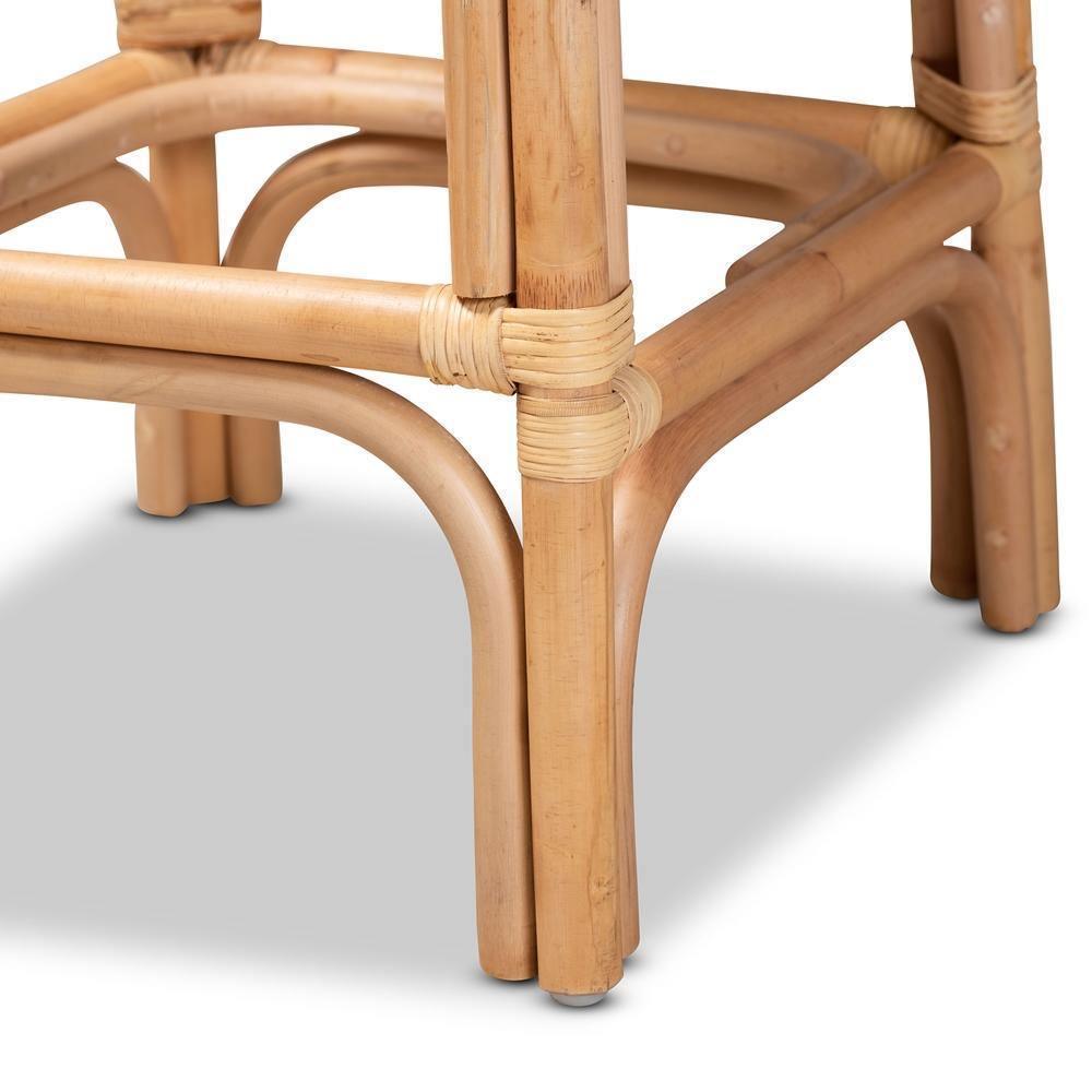 Athena Modern and Contemporary Natural Finished Rattan Counter Stool FredCo