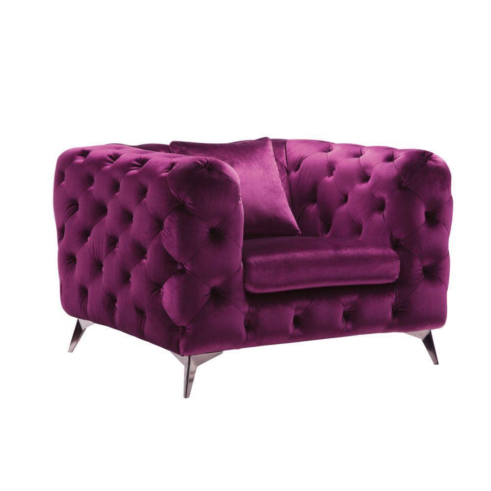 Atronia Chair Purple Fabric FredCo