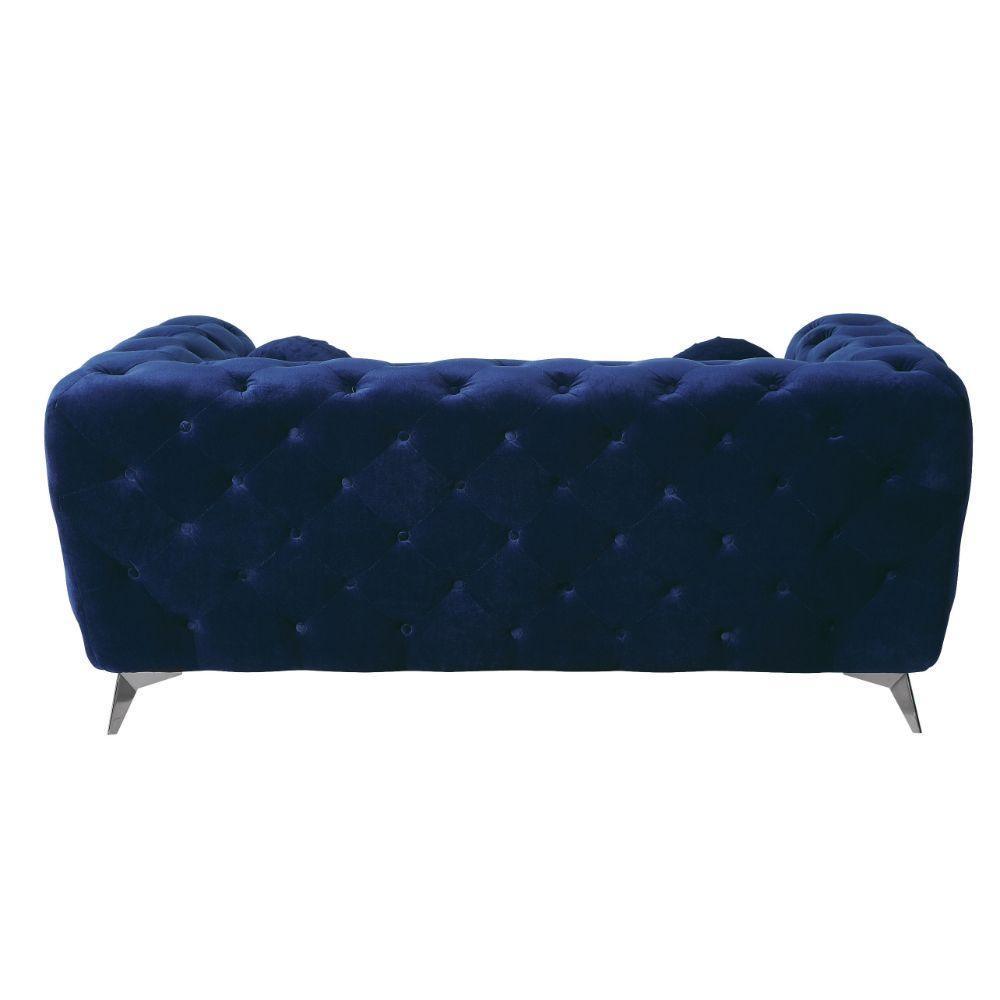 Atronia Loveseat Blue Fabric FredCo
