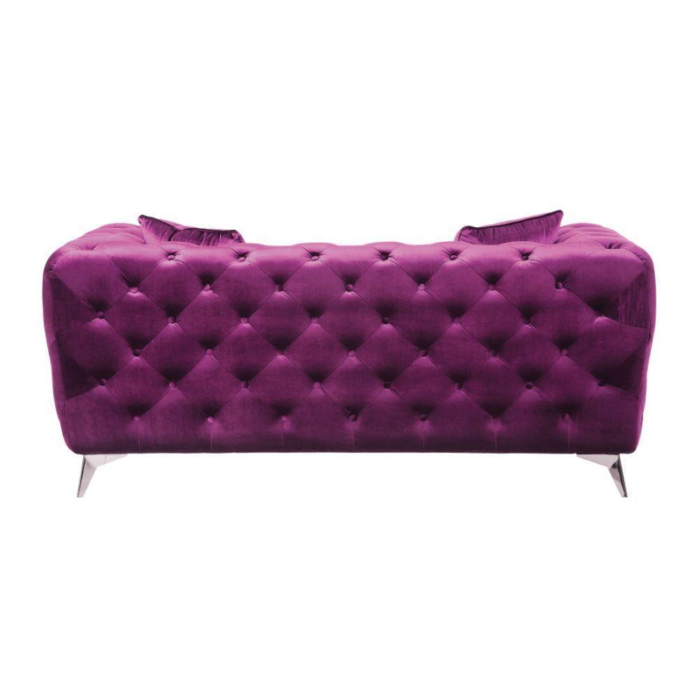 Atronia Loveseat Purple Fabric FredCo