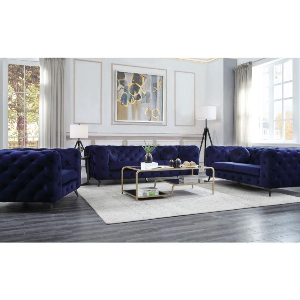 Atronia Sofa Blue Fabric FredCo