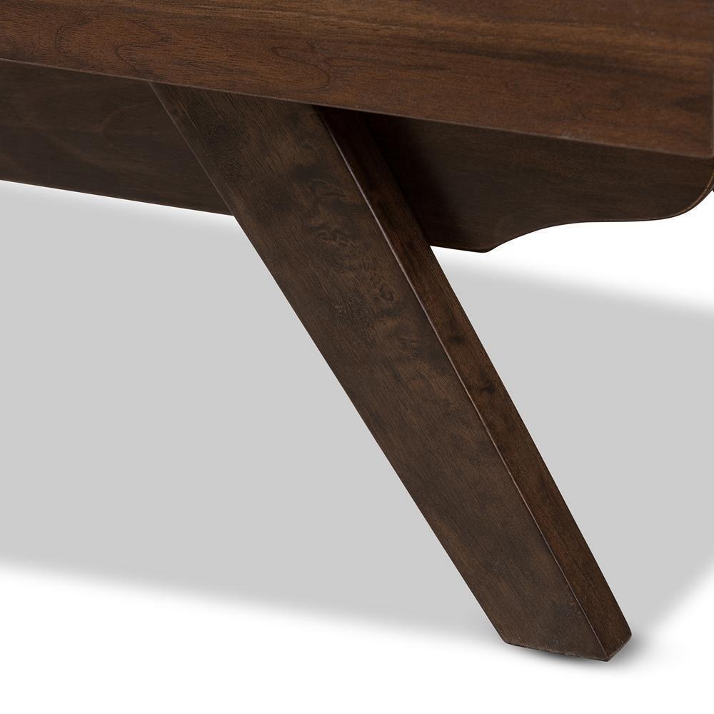 Auburn Mid-Century Modern Walnut Brown Finished Wood 4-Drawer Chest FredCo