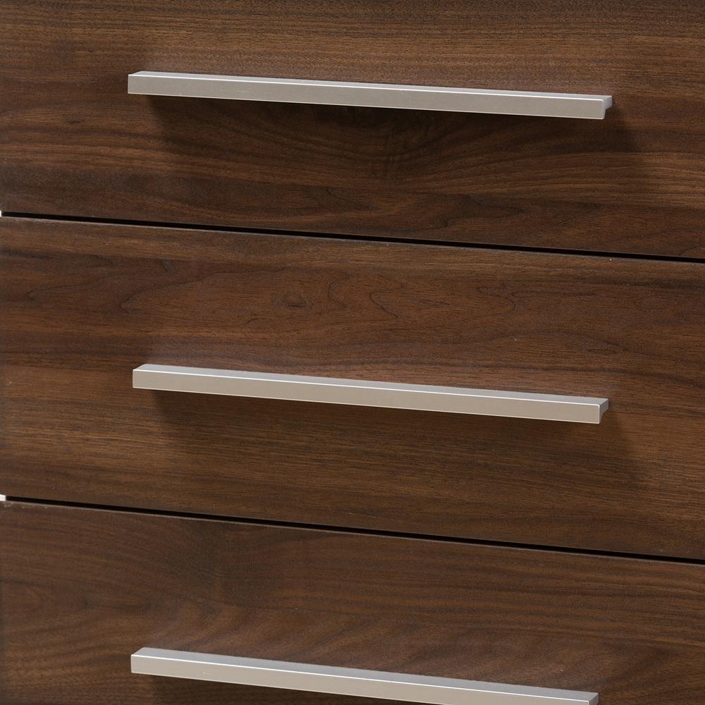 Auburn Mid-Century Modern Walnut Brown Finished Wood 6-Drawer Dresser FredCo