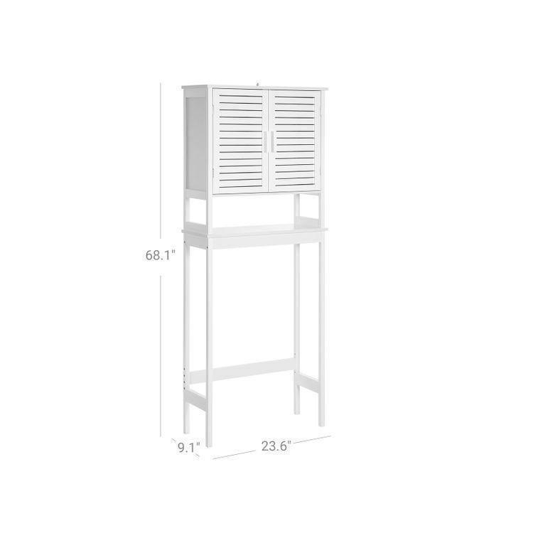 Bamboo Over-The-Toilet Storage White FredCo