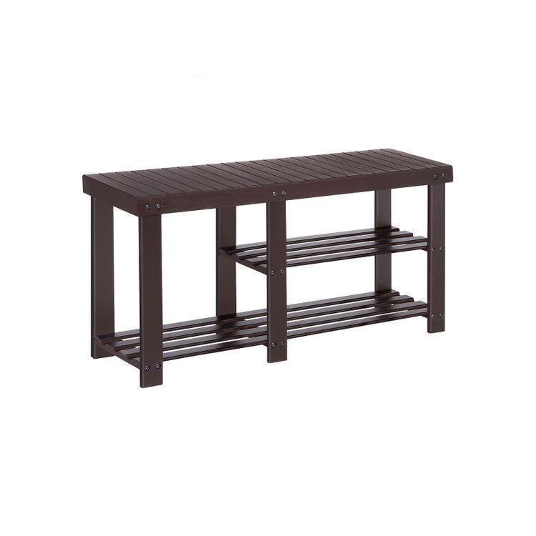 Bamboo Shoe Rack Bench FredCo