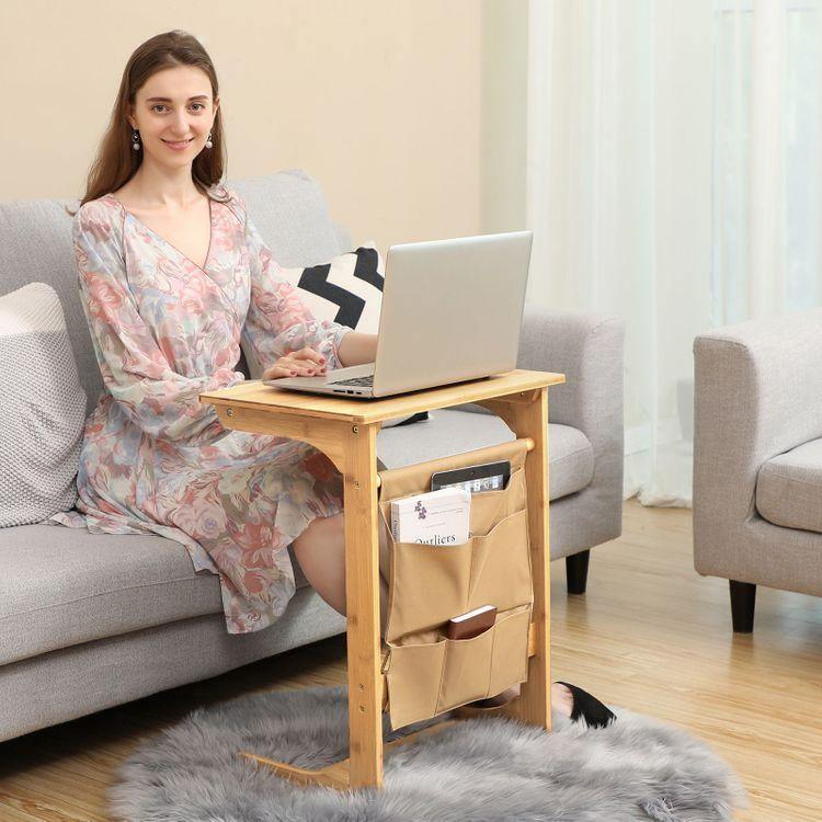Bamboo Storage Side Table FredCo