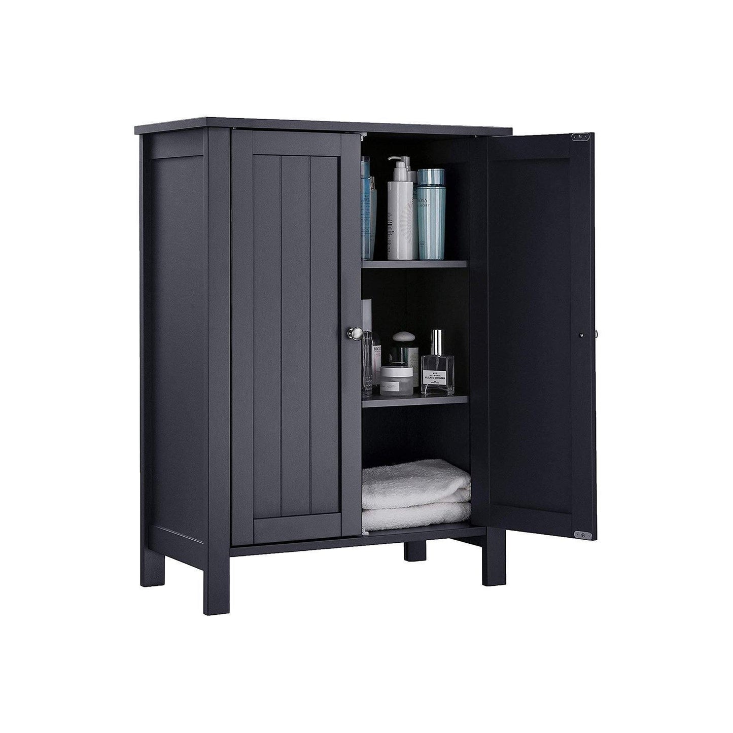 Bathroom Floor Storage Cabinet Gray FredCo
