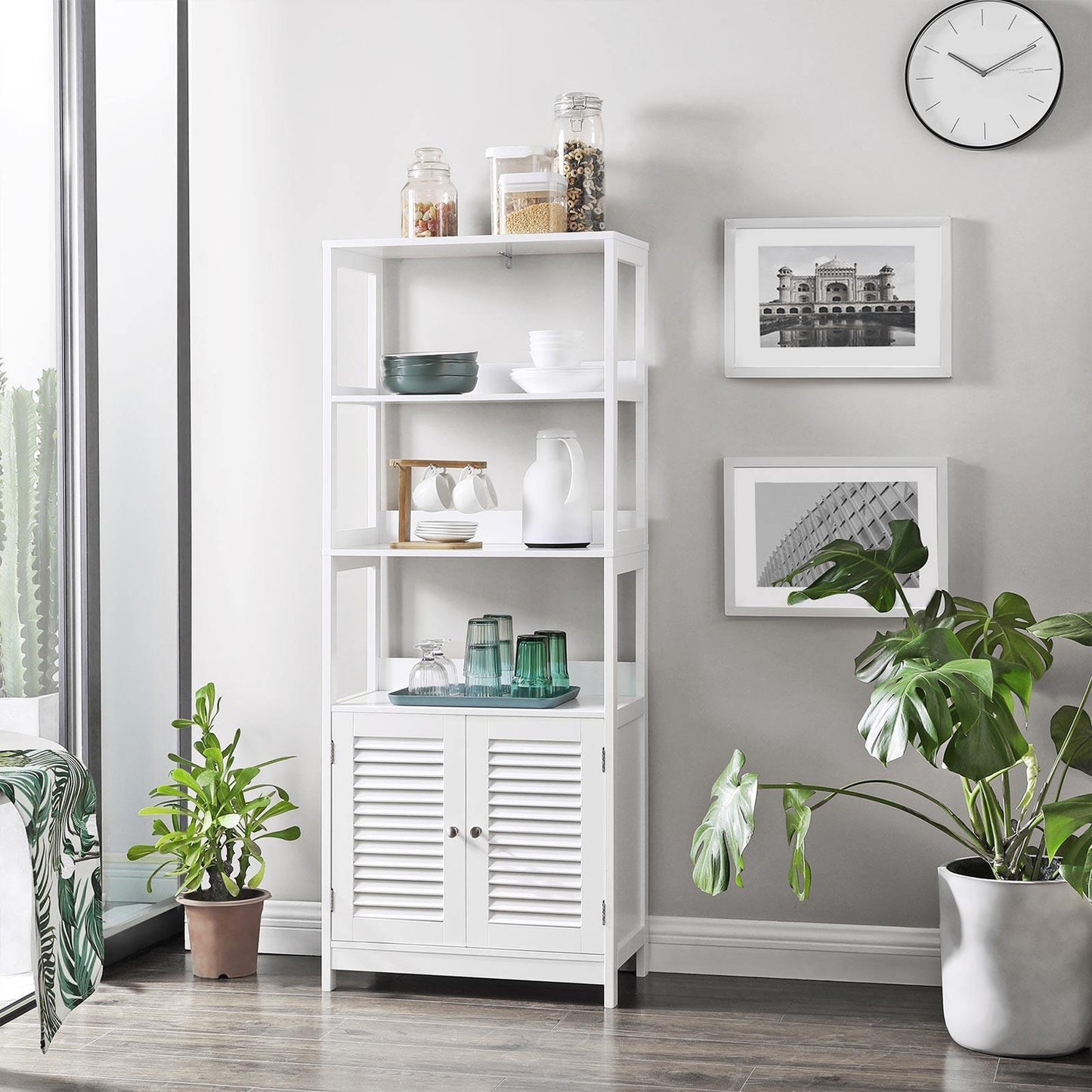 Bathroom Tall Cabinet Matte White FredCo