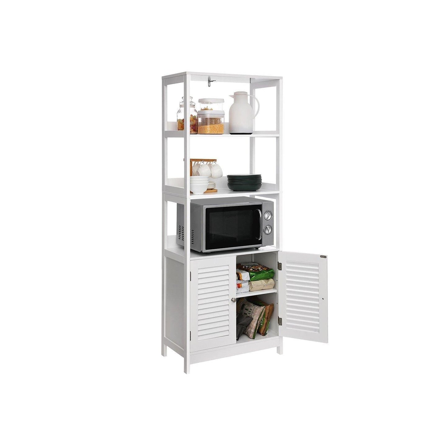 Bathroom Tall Cabinet Matte White FredCo