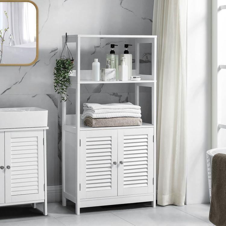 Bathroom Tall Cabinet White FredCo