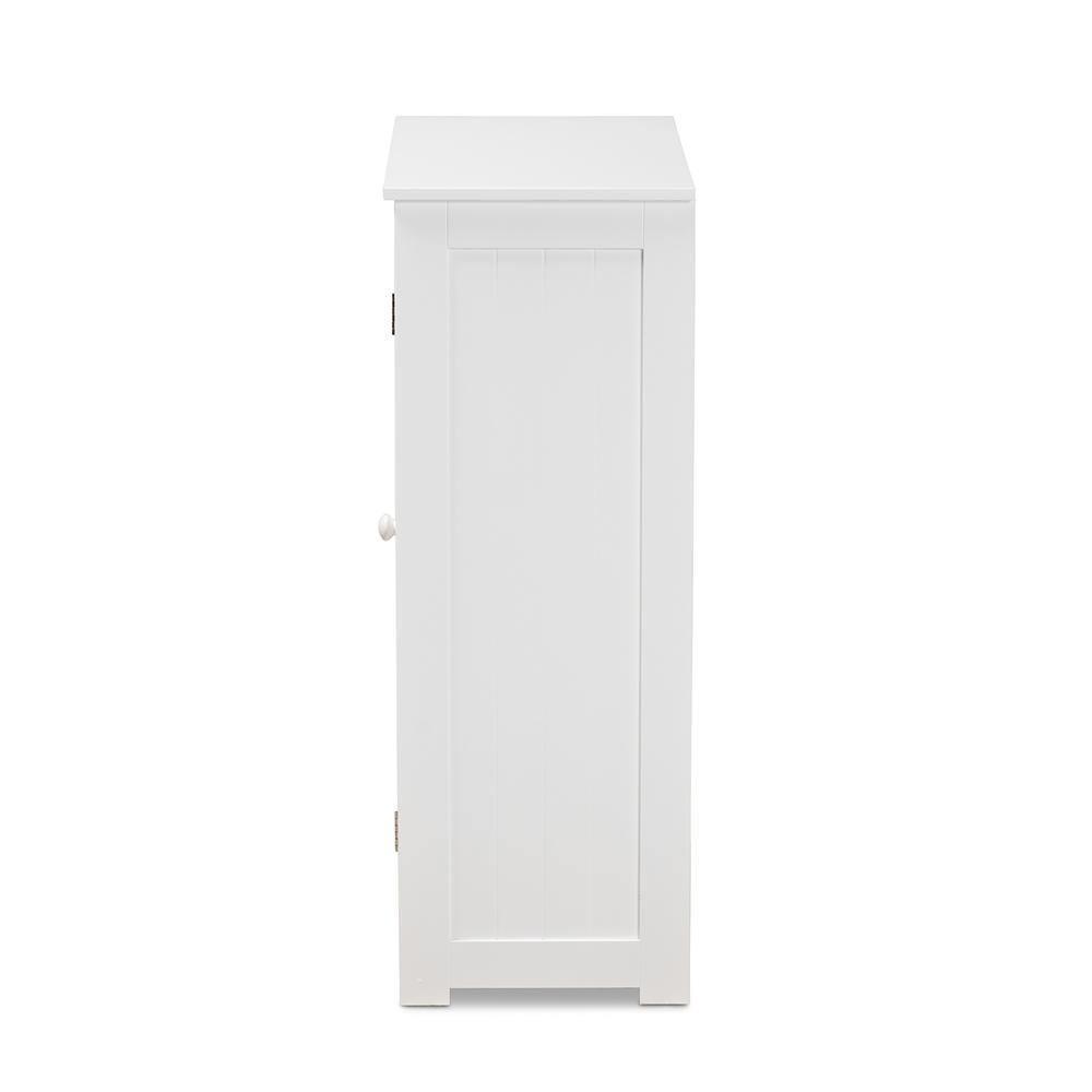 Bauer Modern and Contemporary White Finished Wood 4-Drawer Bathroom Storage Cabinet FredCo