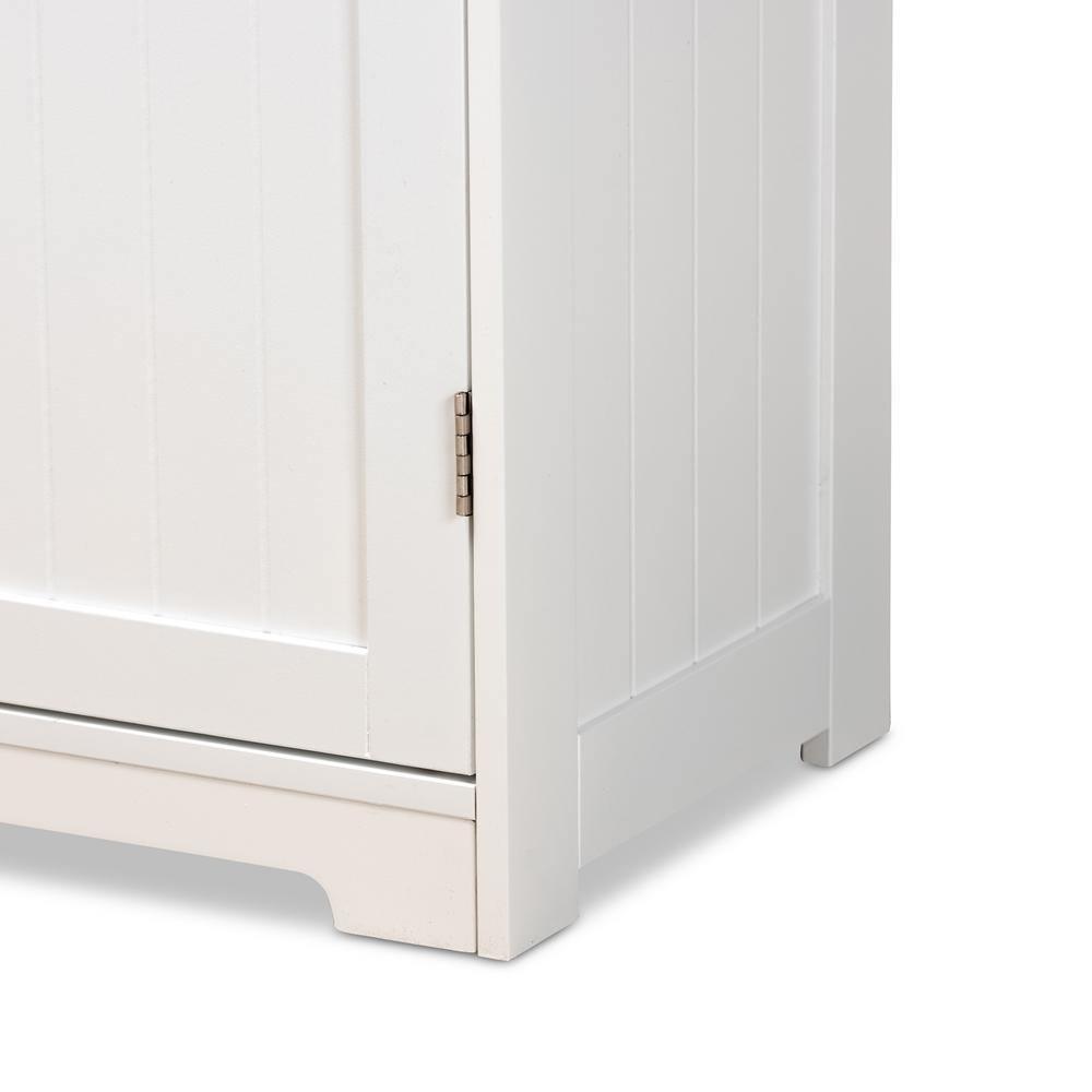 Bauer Modern and Contemporary White Finished Wood 4-Drawer Bathroom Storage Cabinet FredCo