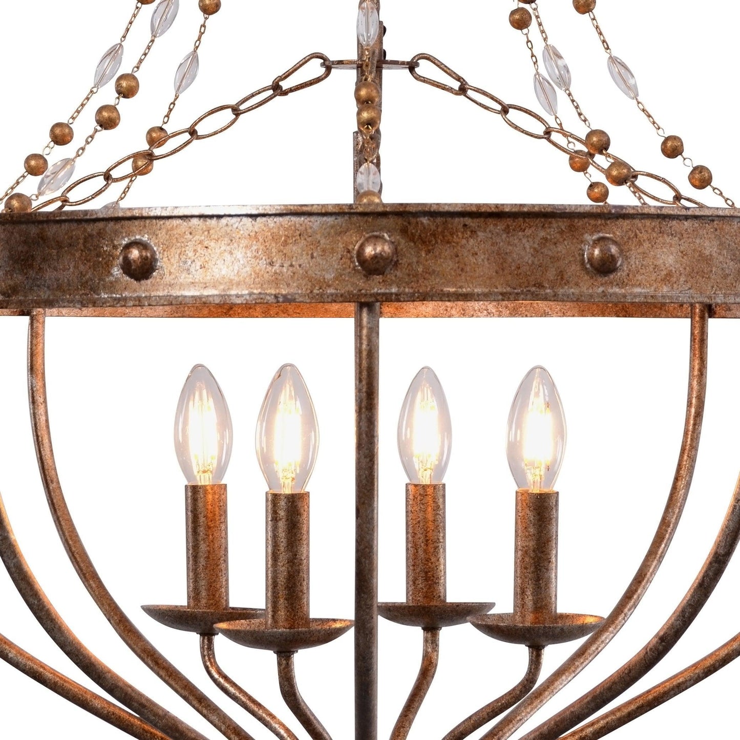 Beaded Empire Chandelier ZD6449-4OBS FredCo
