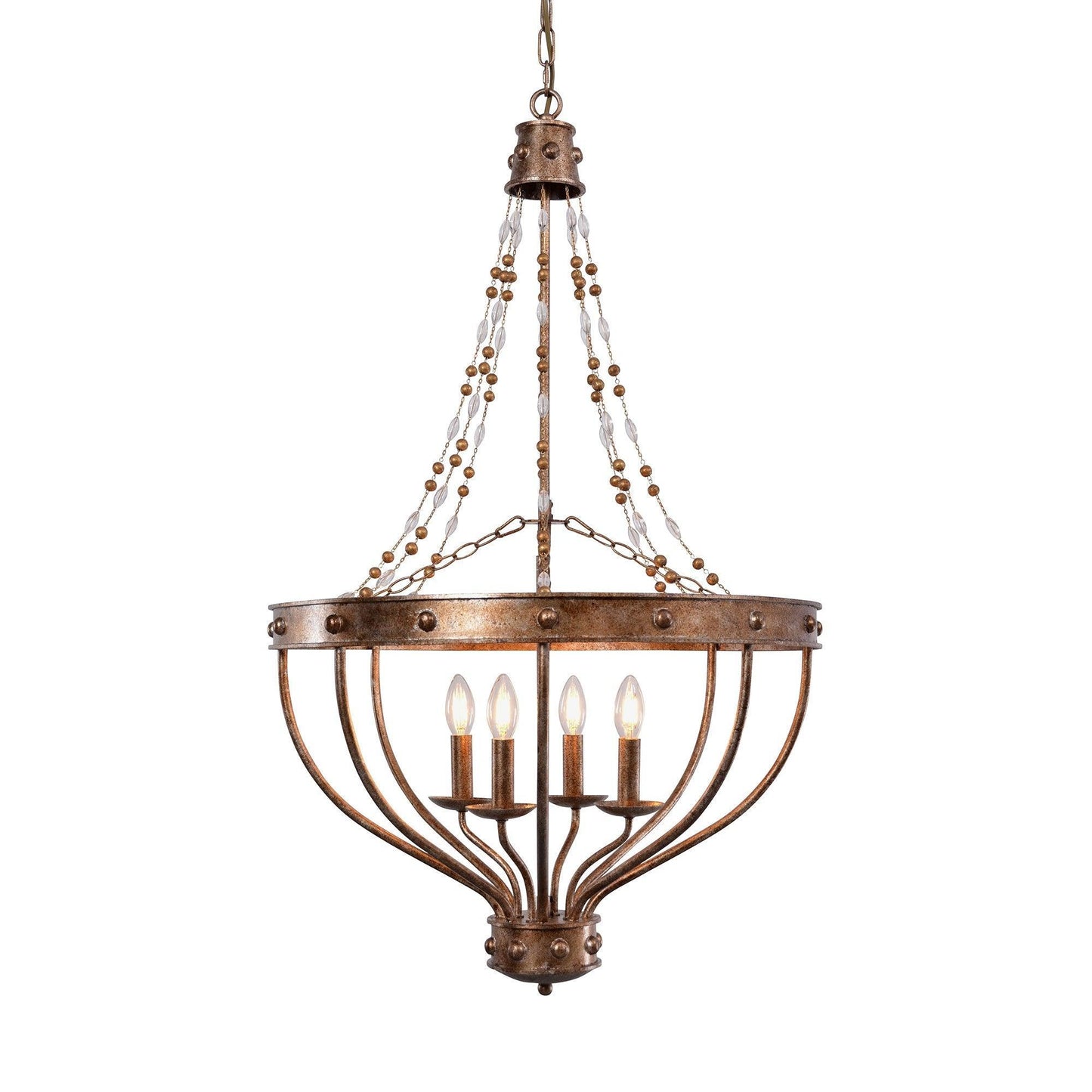Beaded Empire Chandelier ZD6449-4OBS FredCo