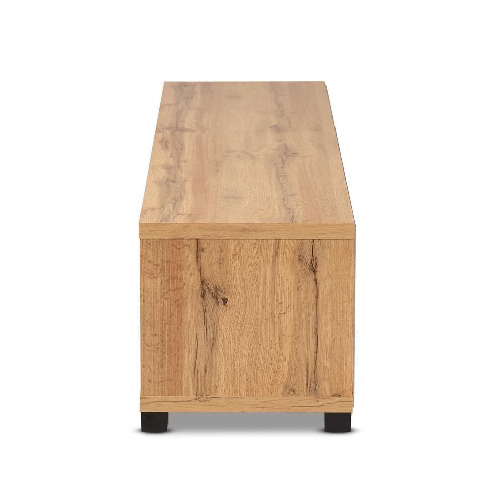 Beasley Modern and Contemporary Oak Brown Finished Wood 1-Drawer TV Stand FredCo