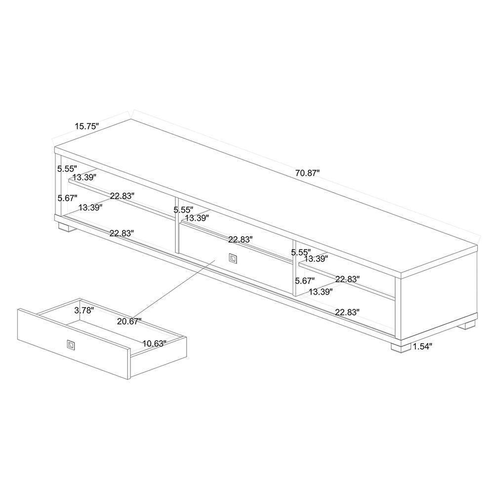 Beasley Modern and Contemporary Oak Brown Finished Wood 1-Drawer TV Stand FredCo
