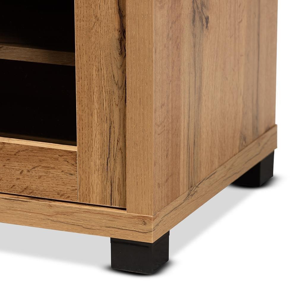 Beasley Modern and Contemporary Oak Brown Finished Wood 1-Drawer TV Stand FredCo