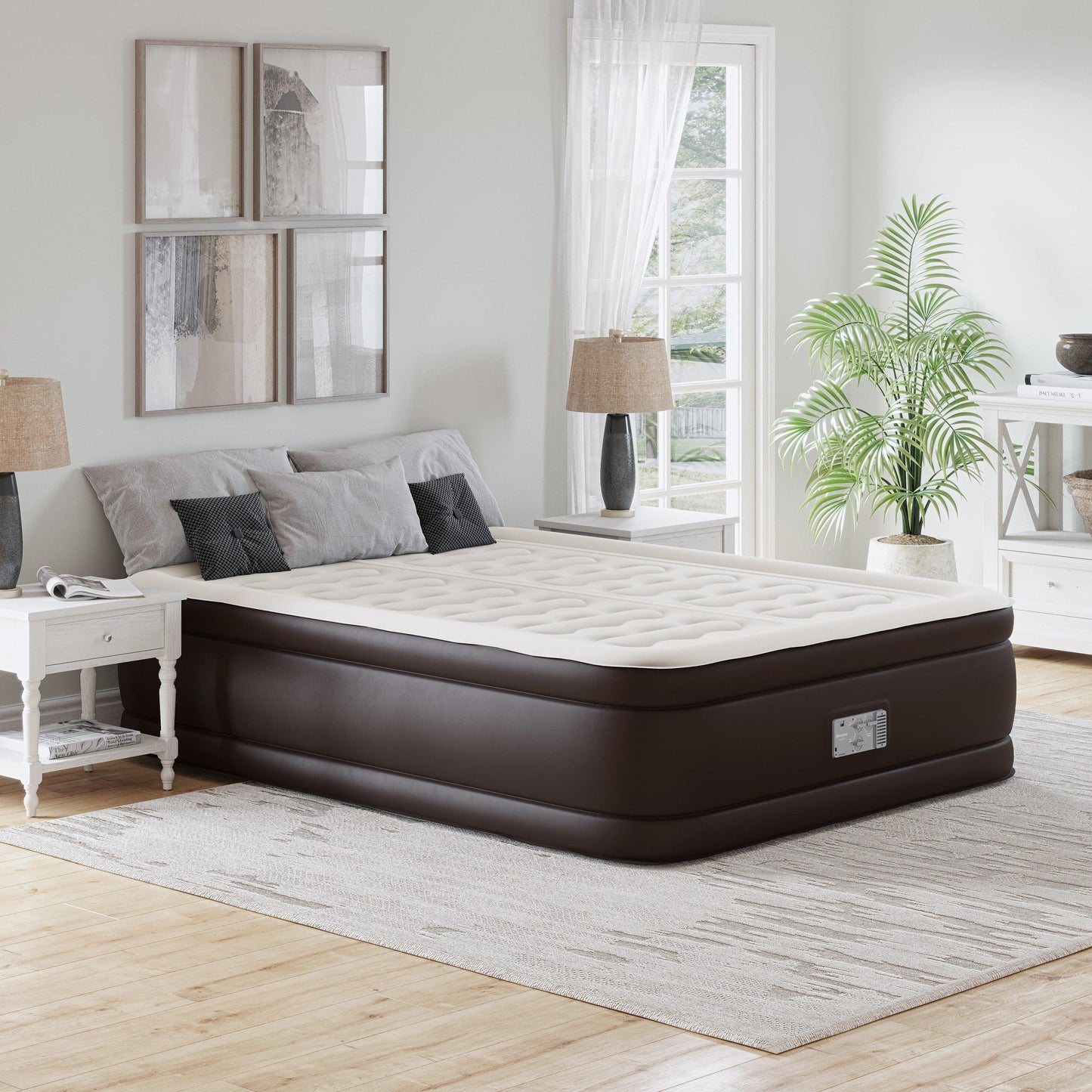 Beautyrest Silver Duet 18-inch Queen Air Mattress with 3 Adjustable Chambers AMZDT18QN FredCo