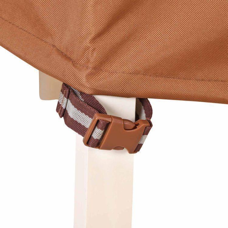 Beige, Brown Rectangular Patio Table Cover FredCo