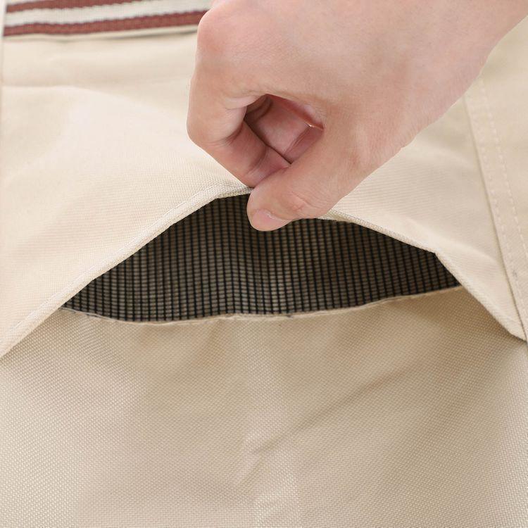 Beige, Brown Rectangular Patio Table Cover FredCo