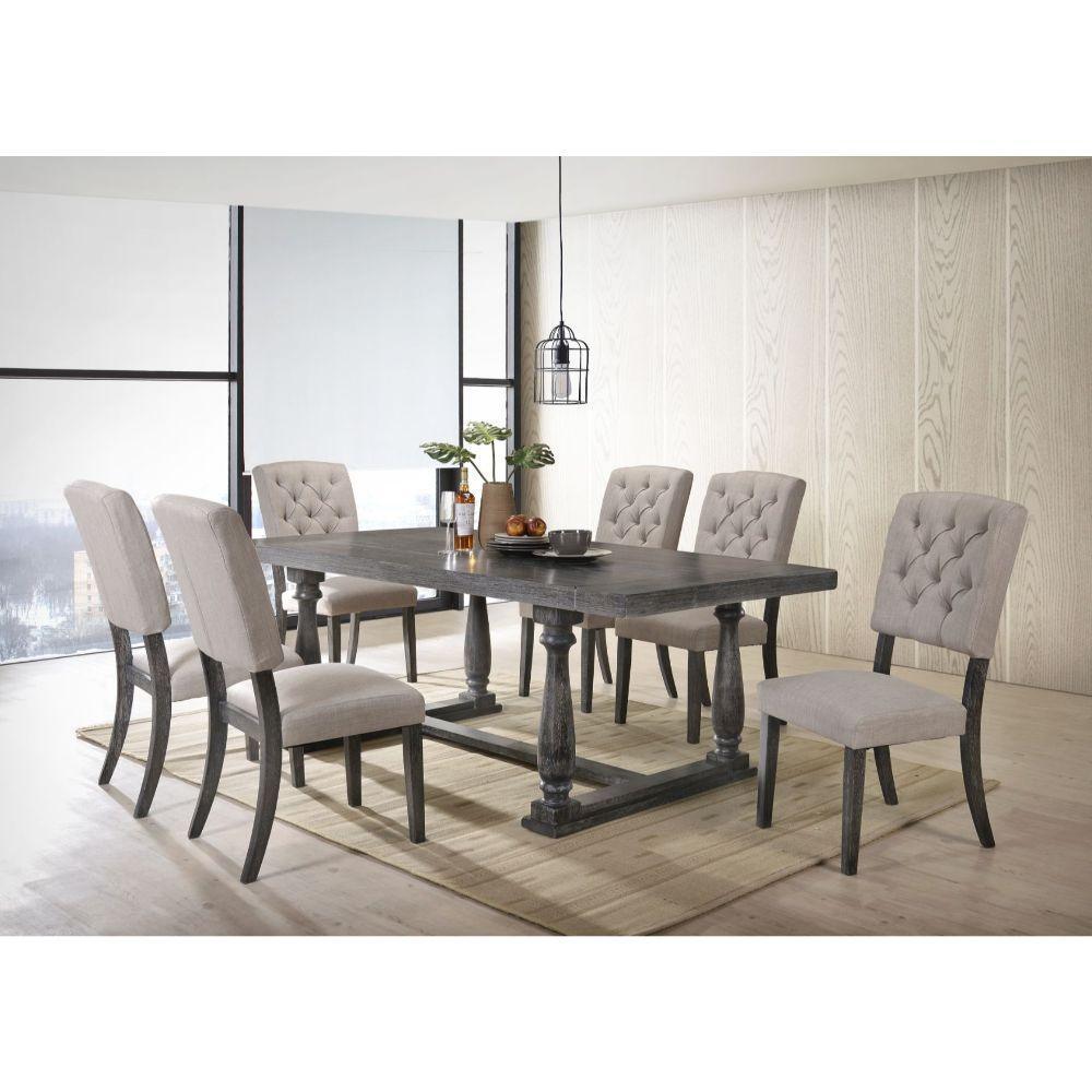 Bernard Dining Table Weathered Gray Oak FredCo