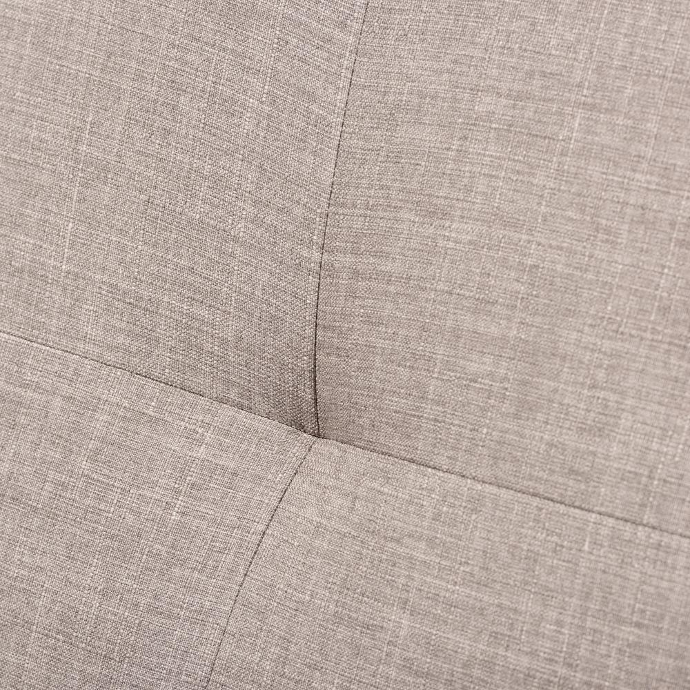 Bianca Mid-Century Modern Walnut Wood Light Grey Fabric Tufted Lounge Chair And Ottoman Set FredCo