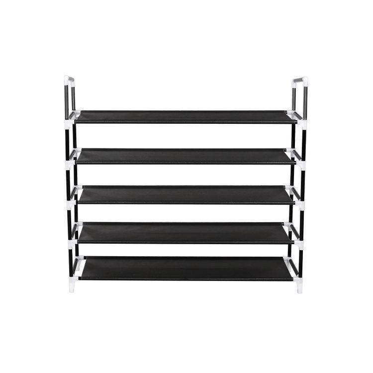 Black 5 Tiers Shoe Rack FredCo