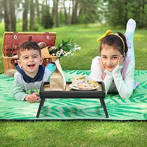 Black & Brown Bed Tray with Foldable Legs FredCo