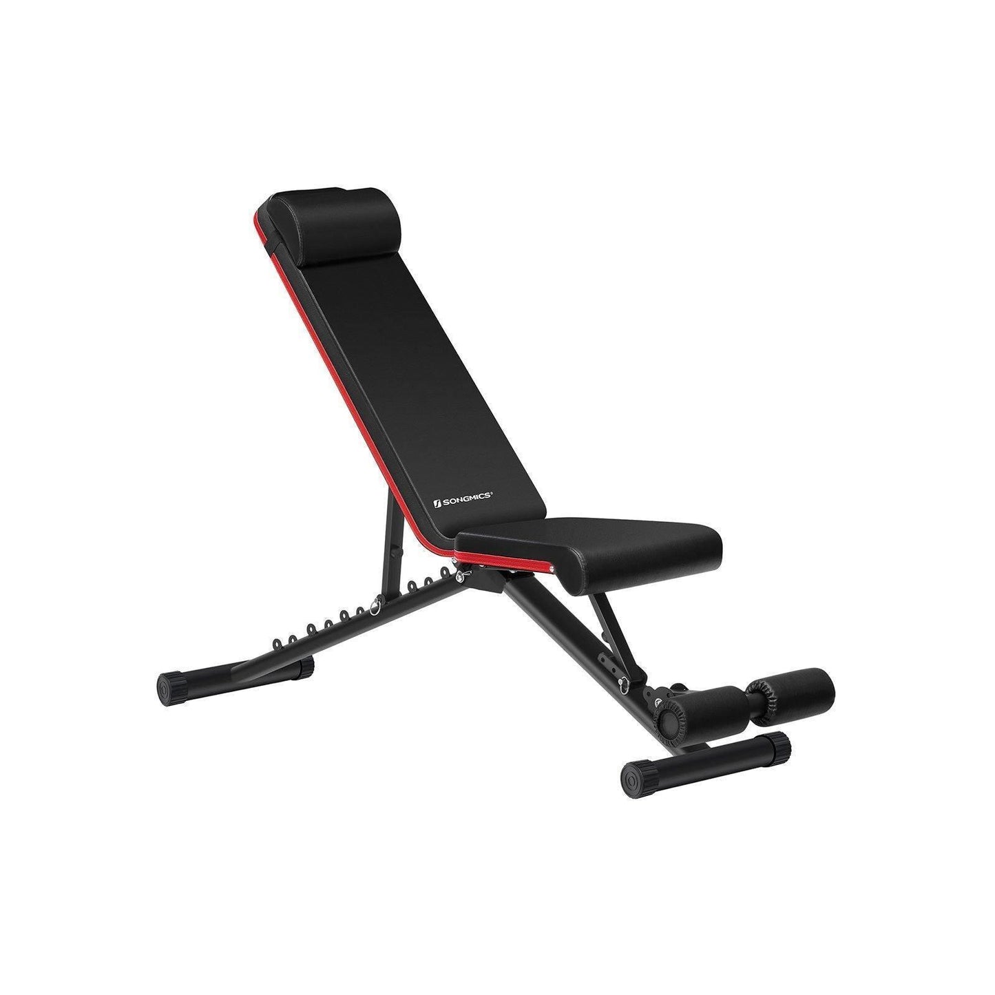 Black & Red Dumbbell Bench with Adjustable Backrest FredCo