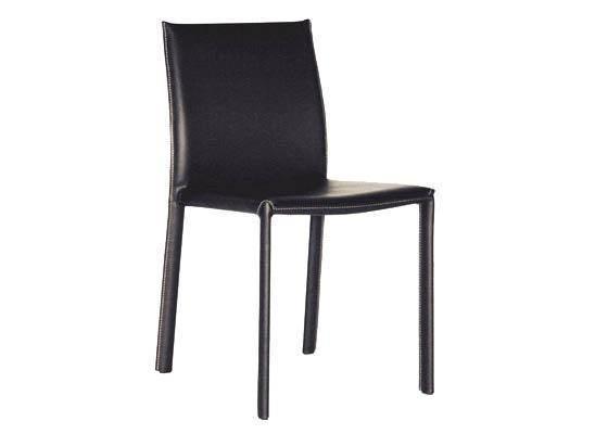 Black Burridge Leather Dining Chair (Set of 2) FredCo