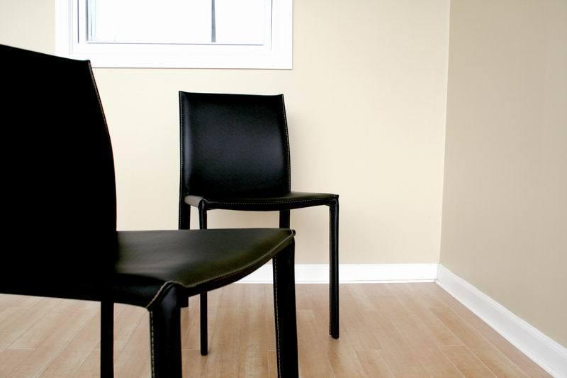 Black Burridge Leather Dining Chair (Set of 2) FredCo