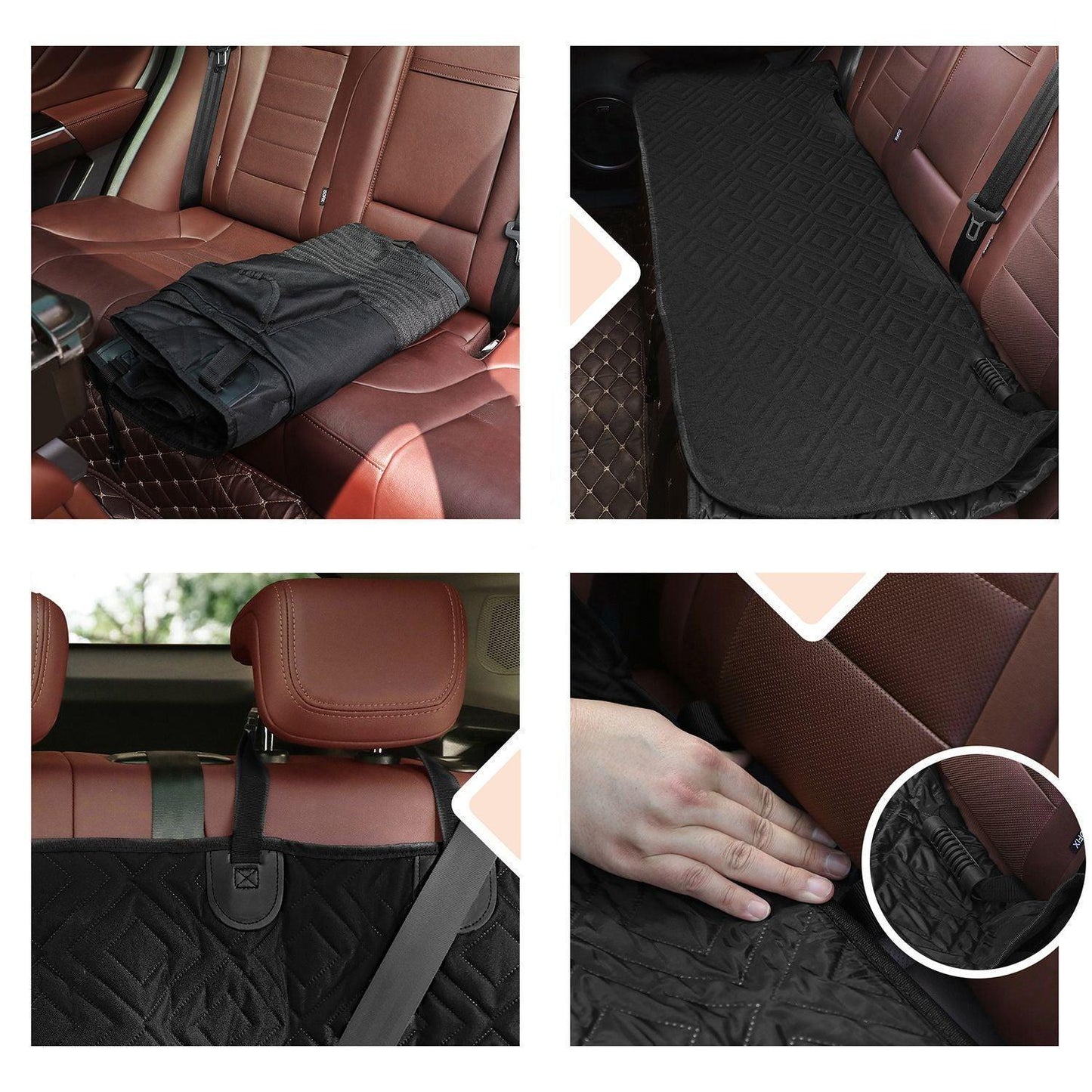 Black Car Seat Cover for Dogs FredCo