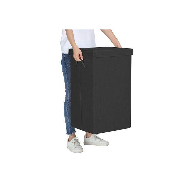 Black Fabric Laundry Hamper FredCo