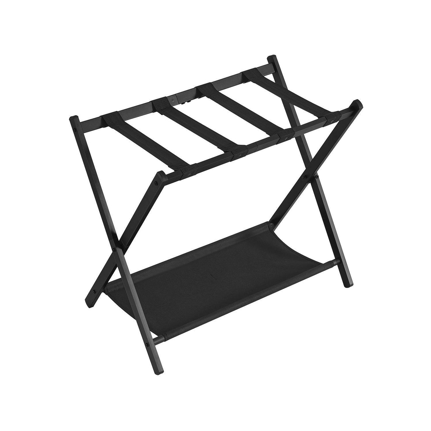 Black Foldable Luggage Rack, Hotel FredCo