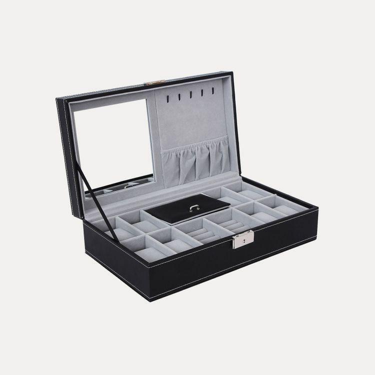 Black Lockable Watch Box FredCo