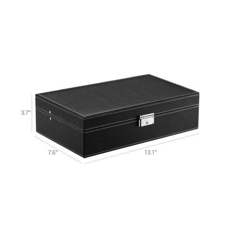 Black Lockable Watch Box FredCo
