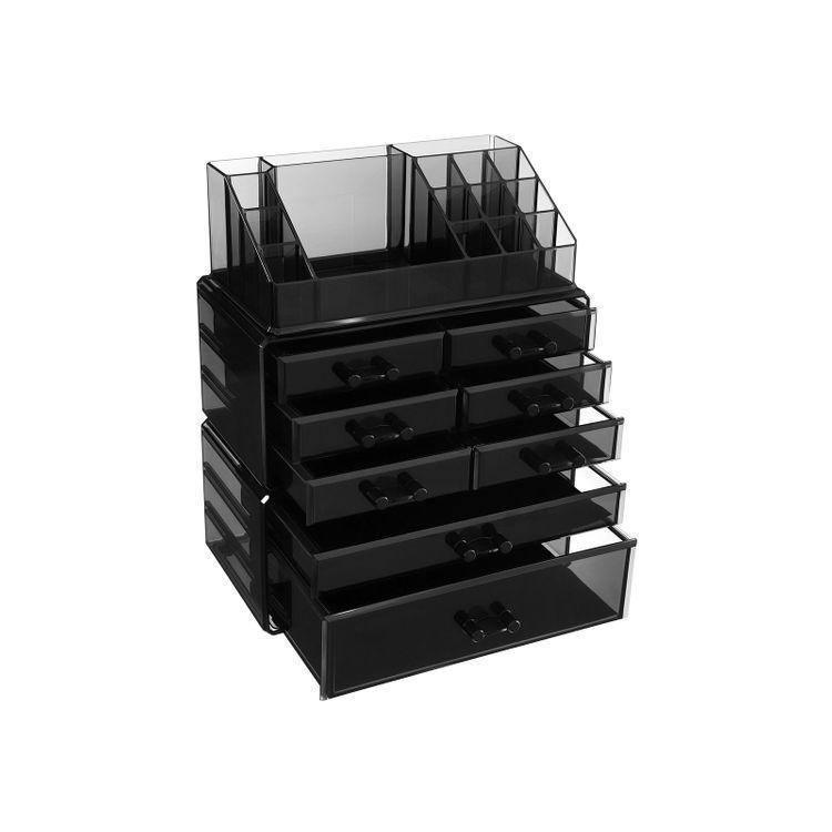 Black Makeup Organizer FredCo