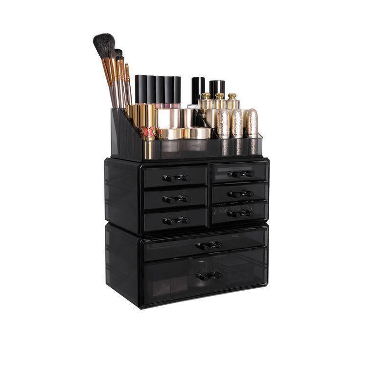 Black Makeup Organizer FredCo