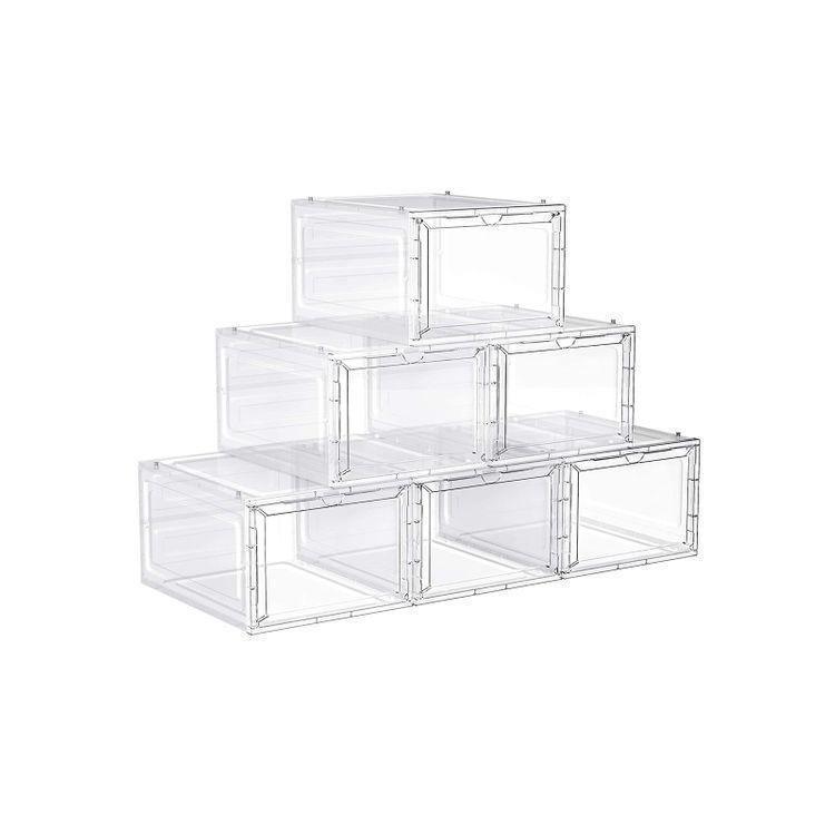 Black Shoe Boxes Set of 6 FredCo