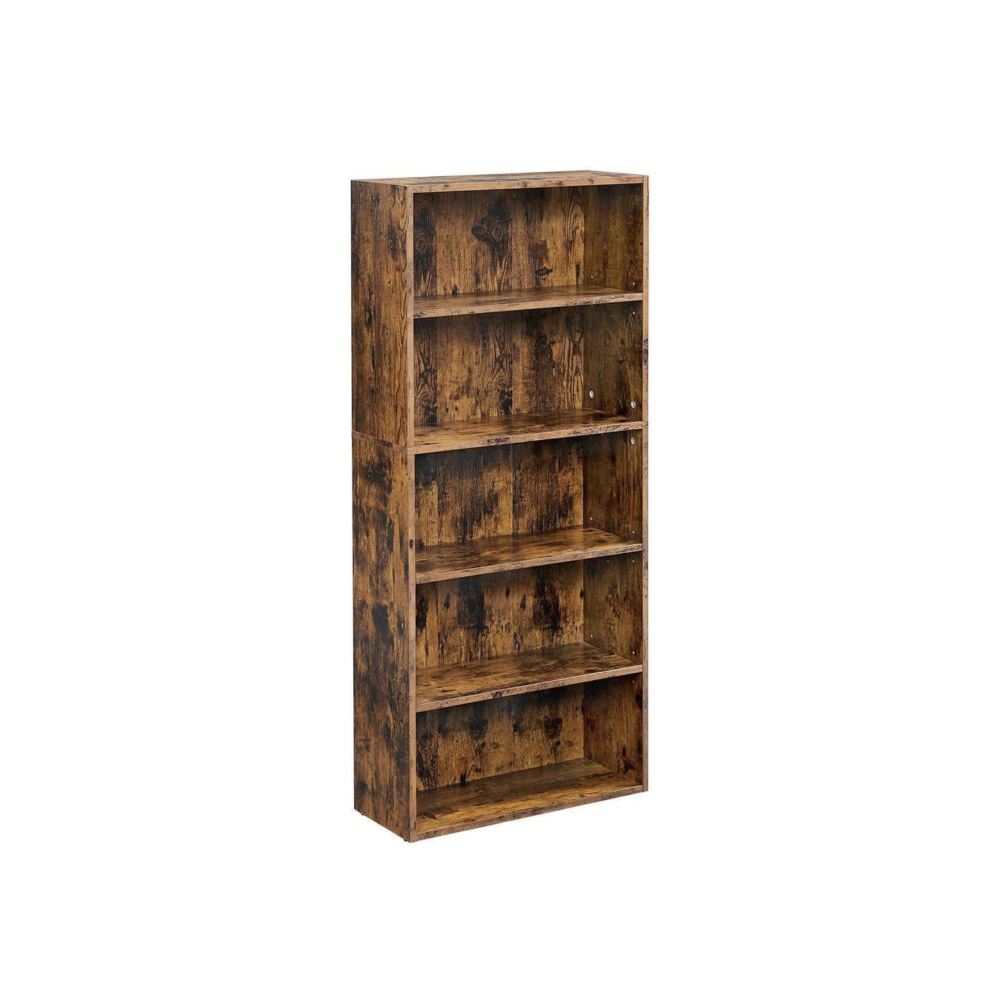 Bookshelf Rustic Brown, 4-Tier FredCo