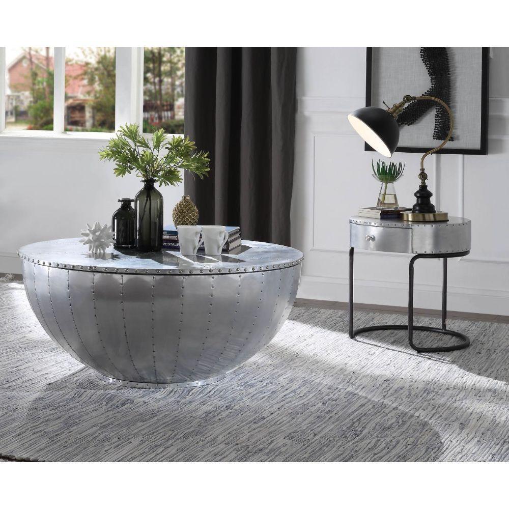 Brancaster Coffee Table w/Storage Lid Aluminum FredCo