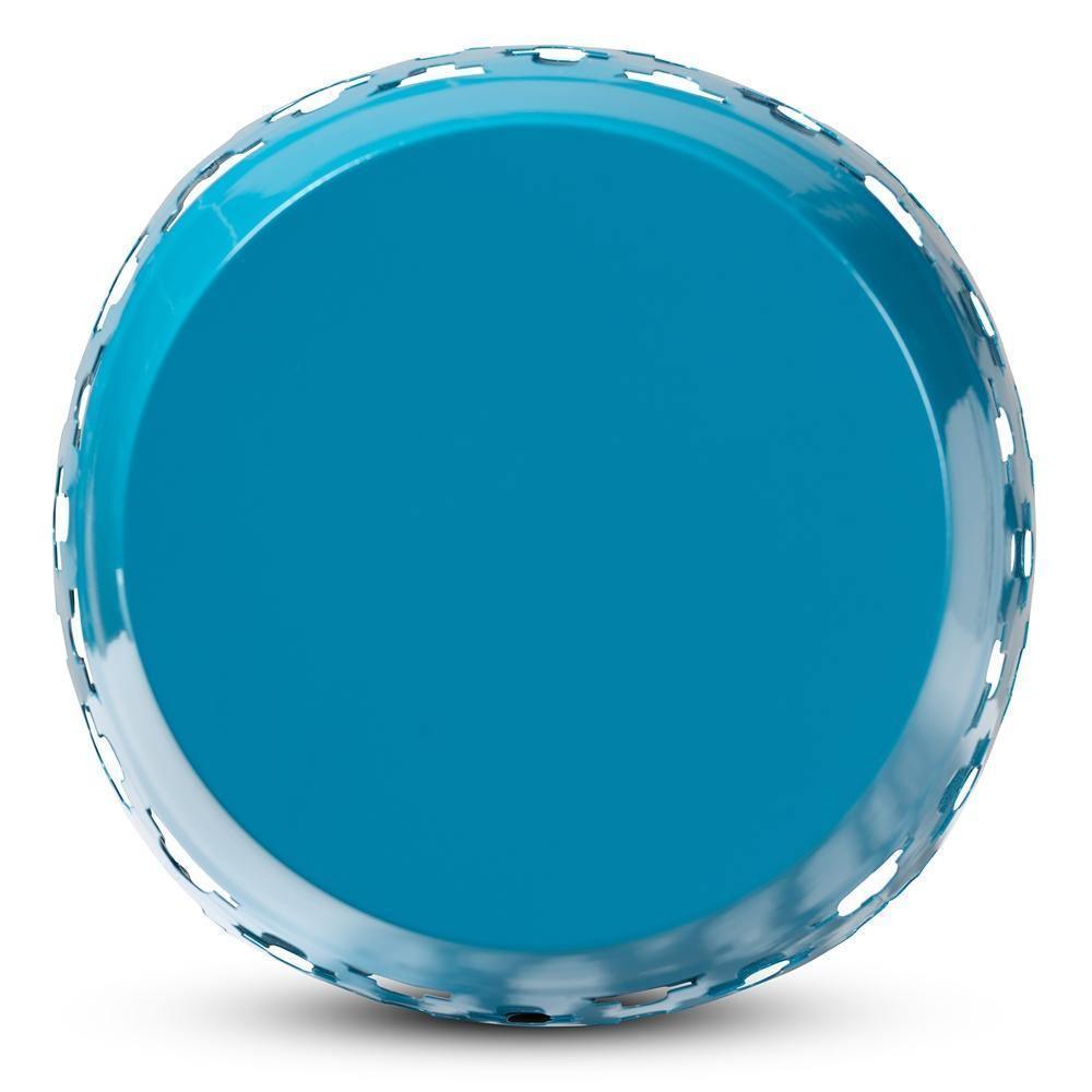 Branson Modern and Contemporary Blue Finished Metal Outdoor Side Table FredCo