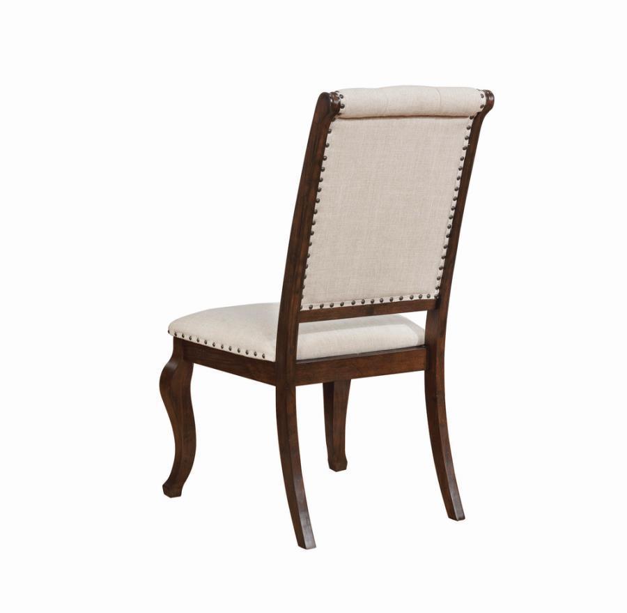 Brockway Cove Tufted Dining Chairs Cream and Antique Java (Set of 2) 110312 Coaster FredCo