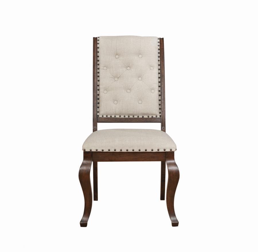 Brockway Cove Tufted Dining Chairs Cream and Antique Java (Set of 2) 110312 Coaster FredCo