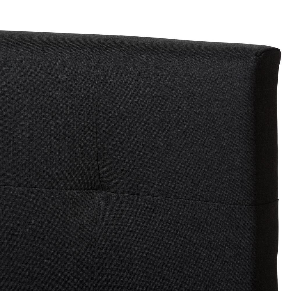 Brookfield Modern and Contemporary Charcoal Grey Fabric Full Size Bed FredCo