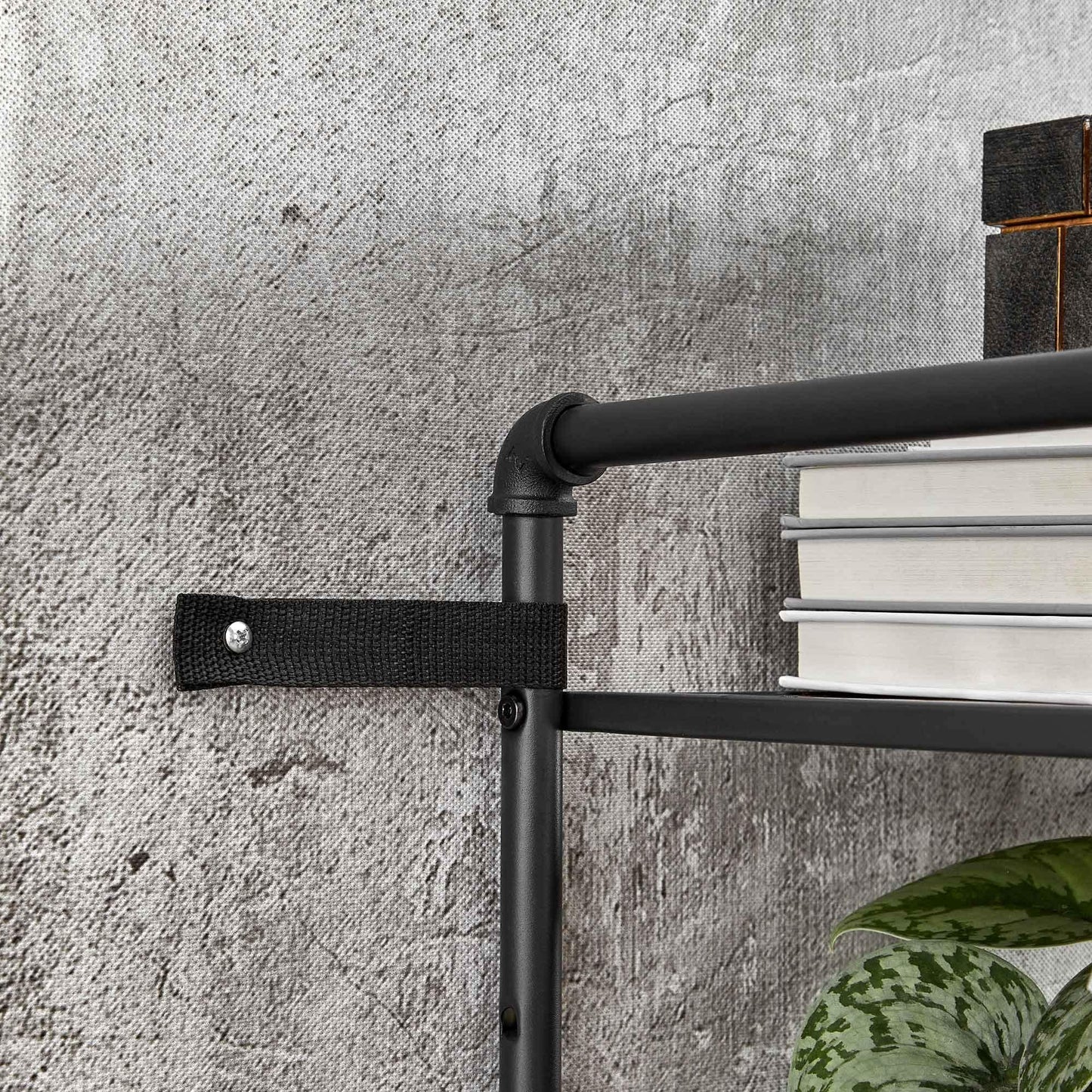 Brown & Black 5-Tier Storage Rack with Adjustable Shelves FredCo