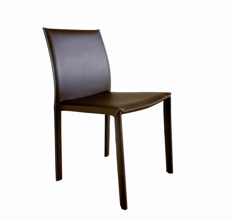 Brown Burridge Leather Dining Chair (Set of 2) FredCo