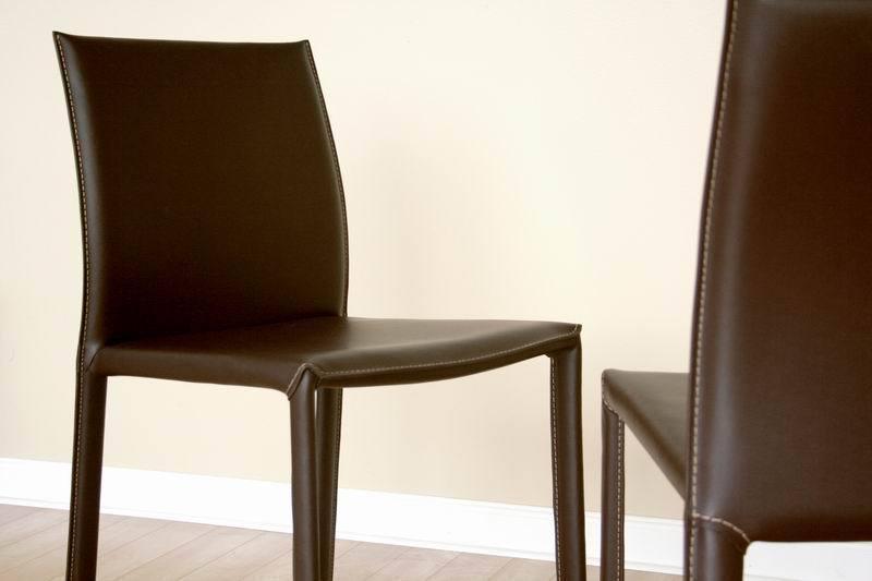 Brown Burridge Leather Dining Chair (Set of 2) FredCo