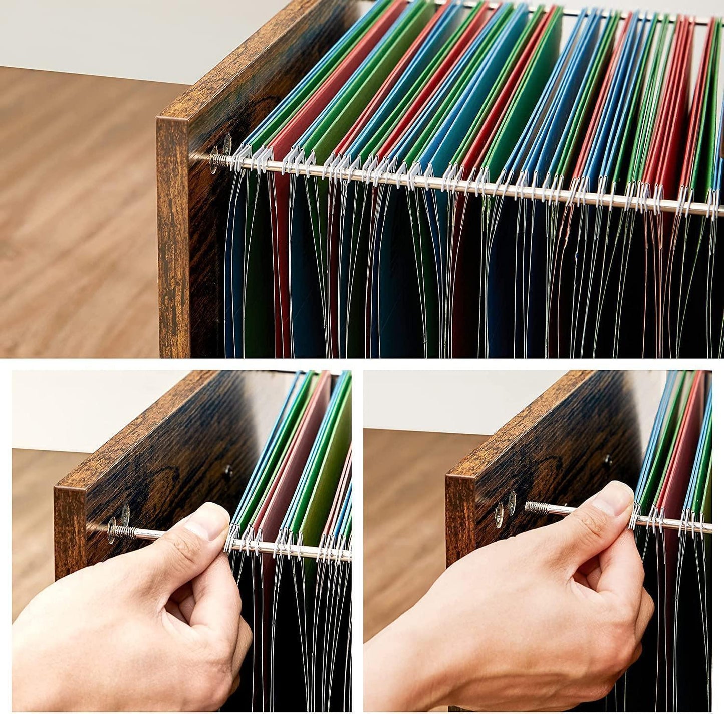 Brown File Cabinet with Storage Compartment FredCo