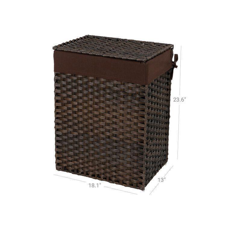 Brown Handwoven Laundry Basket FredCo